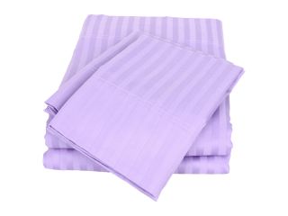 Elite Wrinkle Resistant Stripe Sheet Set 300 Thread Count   King Lilac