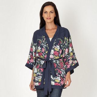 RJR.John Rocha Designer dark blue floral kimono jacket