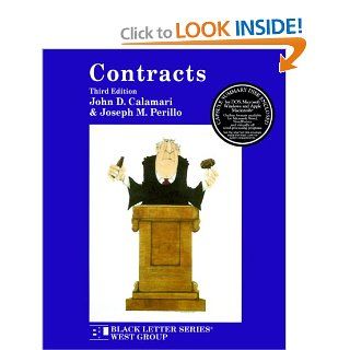 Contracts Black Letter (Book with Diskette for DOS, Windows & Macintosh) with Disk (Black Letter Series) John D. Calamari, Joseph M. Perillo 9780314235343 Books