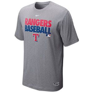 Nike MLB Dri Fit Graphic T Shirt   Mens   Baseball   Clothing   Texas Rangers   Dark Grey Heather