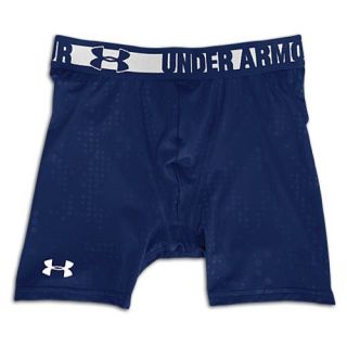 Under Armour Heatgear Sonic Fitted 4 Shorts   Boys Grade School   Training   Clothing   Navy Emboss/White