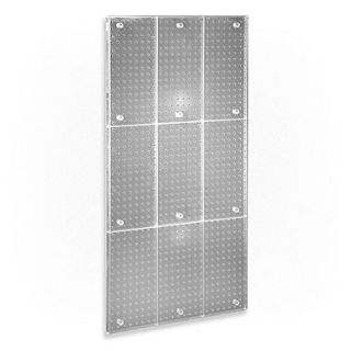 48(H) x 24(W) Pegboard Wall Panel, Clear Frosted