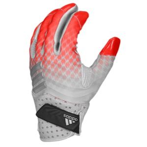 adidas Nastyquick Padded Football Gloves   Mens   Football   Sport Equipment   Red/Silver