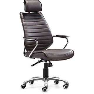 Zuo Enterprise Leatherette High Back Office Chair, Espresso