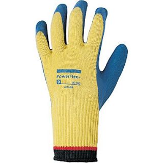 Ansell 80 600 DuPont™ Kevlar/Natural Rubber Blue/Yellow Latex Cut Resistant Gloves, Size Group 8