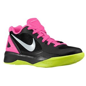 Nike Volley Zoom Hyperspike   Womens   Volleyball   Shoes   Anthracite/Pink Flash/Bolt/Metallic Platinum