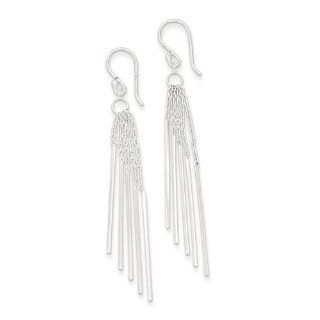Sterling Silver Five Chains & Bars Earrings Jewelry