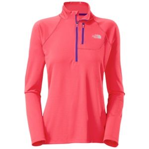 The North Face Impulse Active 1/4 Zip Top   Womens   Running   Clothing   Rocket Red