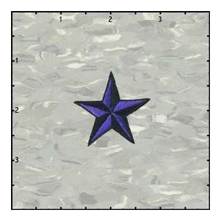 1.5 Inch Nautical Tattoo 3D Star Embroidered Iron On Applique Patch FD   Purple