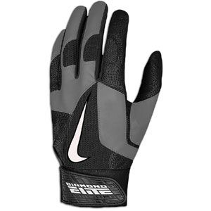Nike Diamond Elite Pro Batting Gloves   Mens   Baseball   Sport Equipment   Black/Pewter Grey
