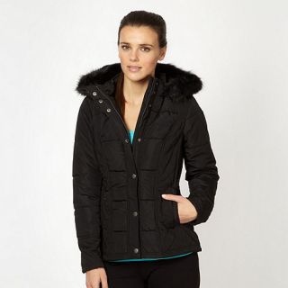 Pineapple Black padded short parka jacket