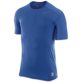Nike Pro Combat Core Fitted 2.0 S/S   Mens   Training   Clothing   Game Royal/Cool Grey