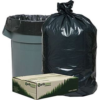 Webster Earthsense Commercial Recycled Trash Bags, Black, 40 45 Gallon, 100 Bags/Box