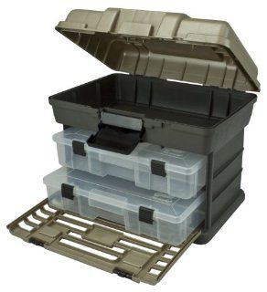 Plano Molding 1372 30 Stow N Go Tool Box with 2 Utility Organizers, Graphite Gray and SandStone   Tool Chests  