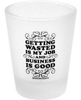 Getting wasted is my job shot glass (Pack Of 6) Health & Personal Care