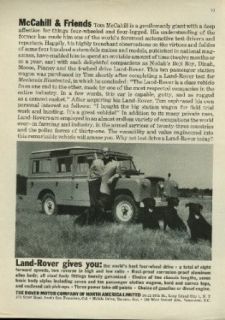 McCahill & Friends Land Rover gives you the world's best 4 wheel drive ad 1959 Entertainment Collectibles