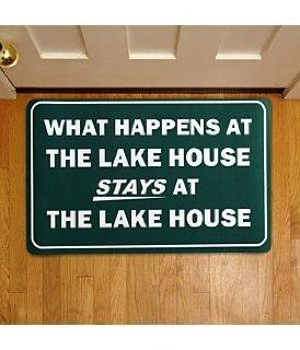Personalized What Happens atDoormat  Lake Door Mat  Patio, Lawn & Garden