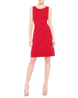 Womens Sleeveless A Line Wool Dress   Akris   Lafayette red (36/6)