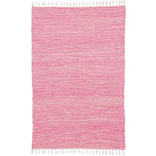 Pink Reversible Chenille Flat Weave Area Rug (10 X 14)