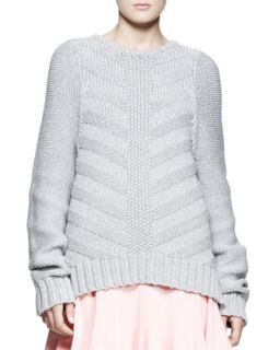 Womens Harrison Chunky Pullover Sweater   A.L.C.   Light grey (MEDIUM)