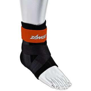Zamst A1 Moderate Support Ankle Brace   Size Small   Right, Black/orange