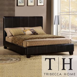 Tribecca Home Tribecca Home Tuscany Villa Full sized Espresso Upholstered Bed Brown Size Full