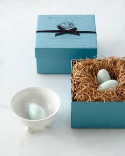 Robins Egg Soaps with Dish   Blue