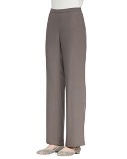 Silk Georgette Crepe Pants, Womens   Eileen Fisher   Taupe (22W)