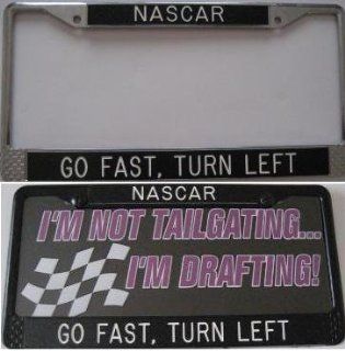 NASCAR   Go Fast, Turn Left License Plate Frame Automotive