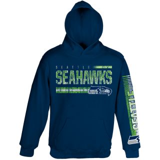 NFL Team Apparel Youth Seattle Seahawks Rewind Forward Pullover Hoody   Size