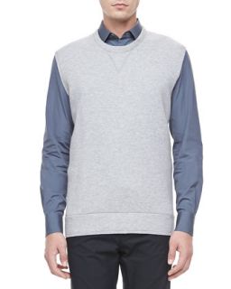 Mens Sleeveless Jersey Pullover, Gray   Lanvin   Grey (X LARGE)