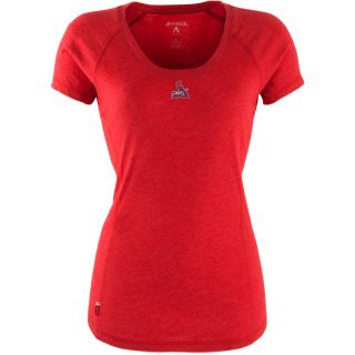 Antigua St. Louis Cardinals Womens Pep Shirt   Size Large, Dk Red/heather
