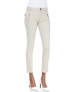 Womens Skinny Ankle Oblique Zip Pocket Jeans   Joes Jeans   Khaki (29)