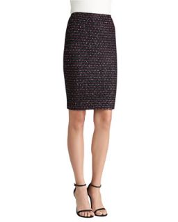 Womens Multi Texture Knit Pencil Skirt   St. John Collection   Caviar multi (0)