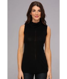 Calvin Klein S/L Pointelle Tnck Womens Sweater (Black)