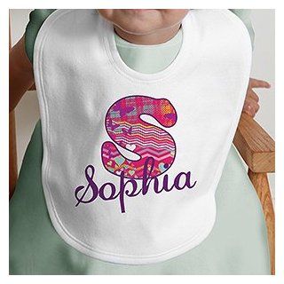 Personalized Girls Baby Bib   Her Name & Initial Infant And Toddler Apparel Clothing