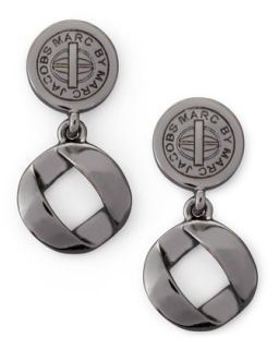 Cable Link Drop Earrings, Gunmetal   MARC by Marc Jacobs   Gray