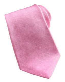 Mens Solid Silk Oxford Tie, Pink   Kiton   Pink