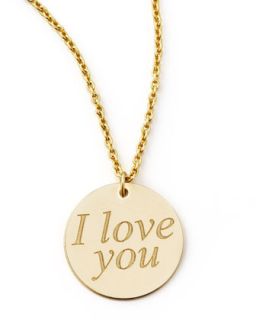 Yellow Gold I Love You Necklace   Roberto Coin   Gold