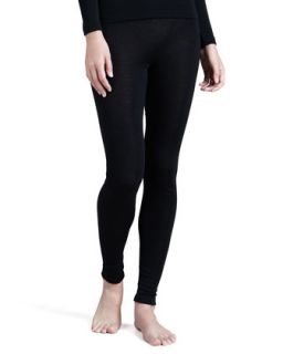 Womens Silk Blend Leggings   Hanro   Black (X SMALL)