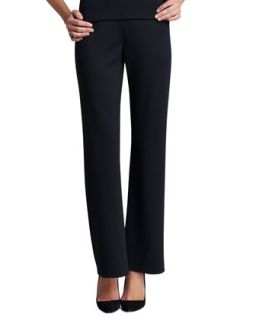 Womens Milano Knit Pull On Pants   St. John Collection   Caviar (2)