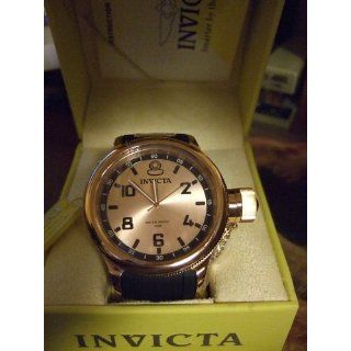 Invicta Men's 1439 Russian Diver Rose Dial Black Rubber Watch Invicta Watches