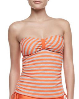 Womens Miami Striped Bandini Swim Top   Splendid   Orange (X SMALL/0 2)