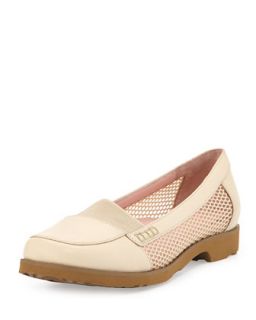 Jac Mesh and Leather Loafer, Sand   Taryn Rose   Sand (35.0B/5.0B)