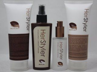 Herstyler Four Hair Treatment (Hair Serum + Shapoo + Conditioner + Styling Spray)  Hair Care Product Sets  Beauty