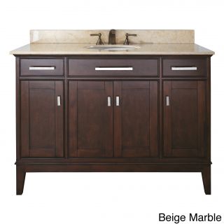 Avanity Avanity Madison 48 inch Single Vanity In Light Espresso Finish With Sink And Top Brown Size Single Vanities