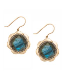 Large Scallop Drop Earrings with Labradorite   Jamie Wolf   (LARGE )