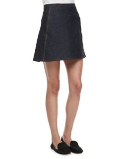 Womens Lonati D Miniskirt   Theory   Raw blue (2)