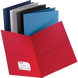 2 Pocket Folders, Leather like Texture