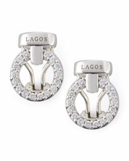 Enso Diamond Circle Stud Earrings   Lagos   Silver